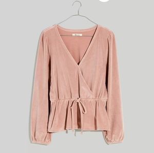 Madewell corduroy wrap top
